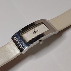 Silver Tone With Cream Colored Band DKNY Watch